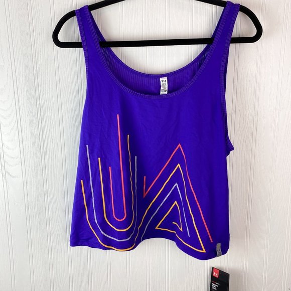 Under Armor Tank Heat Gear Loose Purple Size Large NWT - Picture 1 of 6